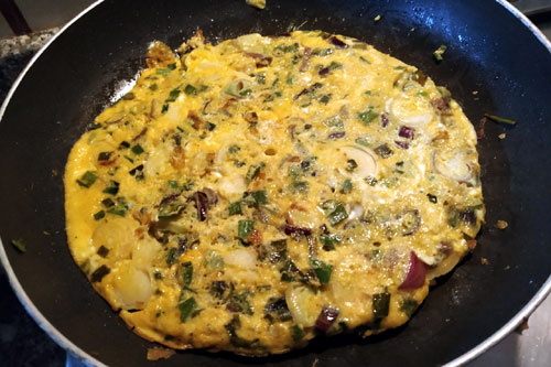 Frittata con cipollotti